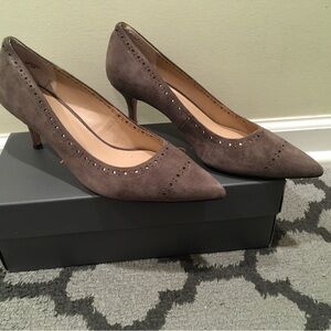 Ann Taylor Elegant Taupe Suede Women's Pumps